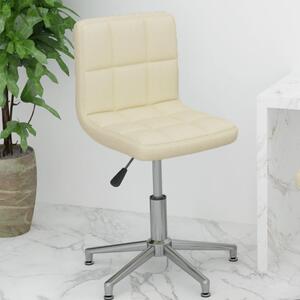 Otočná kancelářská židle krémová umělá kůže