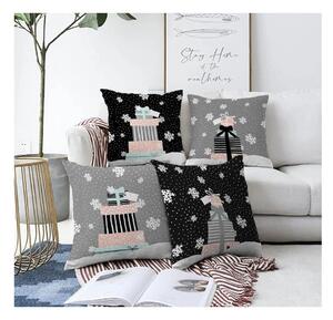 Povlaky na polštáře v sadě 4 ks s vánočním motivem 43x43 cm Merry Christmas – Mila Home