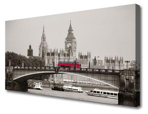 Obraz na plátně Most Londýn Big Ben 125x50 cm