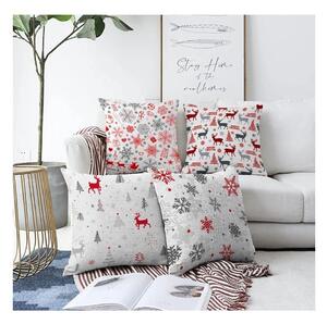 Povlaky na polštáře v sadě 4 ks s vánočním motivem 43x43 cm Merry Christmas – Mila Home