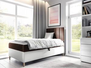 Kontinentální postel Junior Kamire 1, Strana: pravá, Rozměr postele: 80x200, Barva:: ekokoža Soft 017 (biała) + Fresh 04 5903211203817