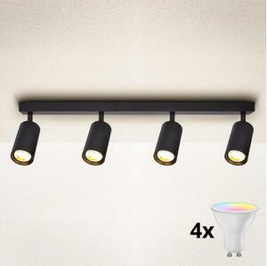 Brilagi - LED RGBW Stmívatelné bodové svítidlo SELE 4xGU10/4,8W/230V černá