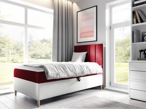 Kontinentální postel Junior Kamire 1, Strana: pravá, Rozměr postele: 80x200, Barva:: ekokoža Soft 017 (biała) + Fresh 08 5903211203824