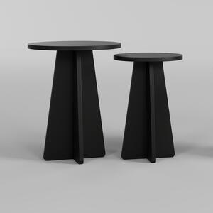 Kalune Design Sada 2 ks odkládacích stolků Mushroom 2 černá