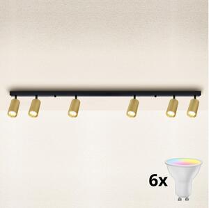 Brilagi - LED Stmívat. bodové svítidlo SELE GOLDEN 6xGU10/6,5W/230V černá/zlatá