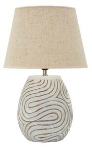 Krémová stolní lampa z polyresinu s textilním stínidlem (výška 55 cm) Oblix – Mauro Ferretti