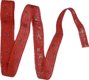 Stuha vánoční lněná STAR GLOW RUBY RED červená 15mm x 2m (9,- Kč/m)
