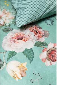 Pip studio luxusní povlečení Tokyo bouquet, zelené 140x200/220 + 60x70 cm Květiny Zelená 100% bavlna perkál