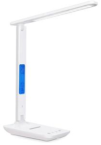 Verk 12256 LED stolní lampa s meteo stanicí bílá