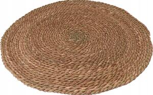 KULATÝ KOBEREC PLETENÝ Z MOŘSKÉ TRÁVY PRŮMĚR 80 CM HNĚDÝ