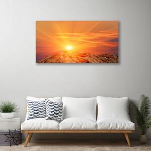 Obraz na plátně Slunce Nebe Hora Krajina 125x50 cm