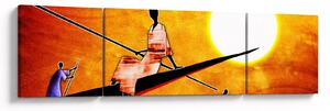 Obraz dobové starověké malby (170x50 cm)
