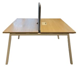 NARBUTAS - Dvoumístný pracovní stůl NOVA A 140x144 cm s paravánem - VÝPRODEJ