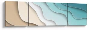 Abstraktní obraz mořského pobřeží (170x50 cm)