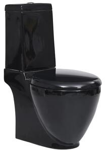 Keramické WC kombi kulaté spodní odpad černé
