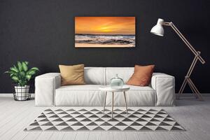 Obraz na plátně Moře Slunce Vlny Krajina 140x70 cm