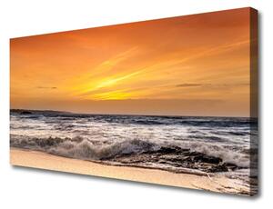 Obraz na plátně Moře Slunce Vlny Krajina 140x70 cm