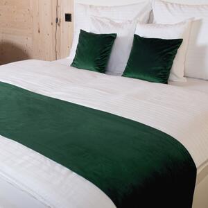 Biante Sametový přehoz/běhoun na postel Velvet Premium SVP-040 Lesní zelená 50x220 cm