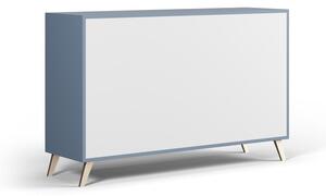 Modrá nízká komoda 140x86 cm Burren - Cosmopolitan Design