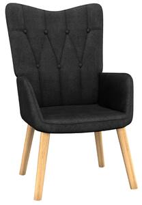 Relaxační židle černá textil