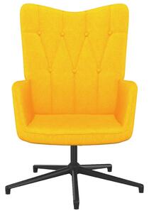 Relaxační židle hořčicově žlutá textil
