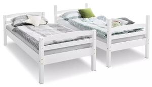 Patrová postel z masivu 90x190cm Howard – bílá