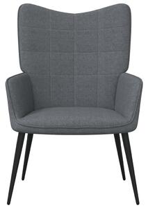 Relaxační židle tmavě šedá textil