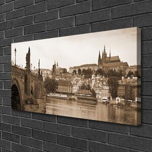 Obraz na plátně Praha Most Krajina 125x50 cm