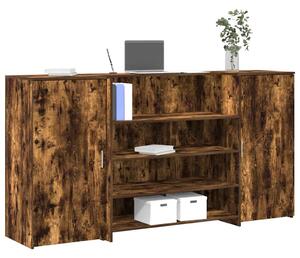Recepční stůl kouřový dub 200x50x103,5 cm kompozitní dřevo 3324182