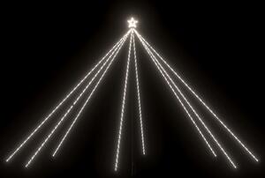 Vánoční světelný strom dovnitř i ven 800 LED studený bílý 5 m