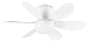 Trio Leuchten R67462131 LUND - Stropní LED bílý ventilátor s dálkovým ovladačem, LED 8W, 2700-6500K, Ø 53cm (LED stropní ventilátor stmívatelný ovladačem s možností změny barvy světla)
