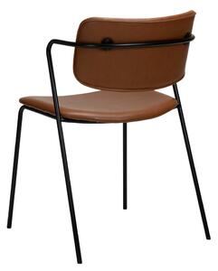 Hnědá židle z imitace kůže DAN-FORM Denmark Zed