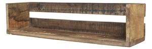 Hnědá antik dřevěná nástěnná polička Grimaud - 60*15*14 cm - Chic Antique