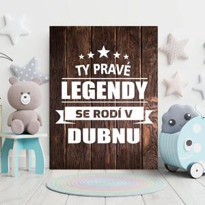 Sablio Dárková cedulka Ty pravé legendy se rodí v dubnu: 30x40 cm