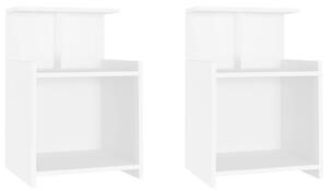 Noční stolky 2 ks bílé 40 x 35 x 60 cm dřevotříska