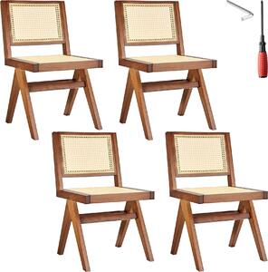 Tectake® Dřevěná židle Lissy Boho style 48,5 x 53,5 x 83 cm, nosnost 120 kg