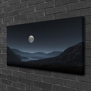 Obraz na plátně Noc Měsíc Krajina 100x50 cm