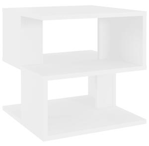 Odkládací stolek bílý 40 x 40 x 40 cm dřevotříska