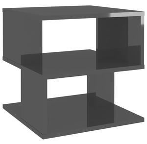 Odkládací stolek černý s vysokým leskem 40x40x40 cm dřevotříska