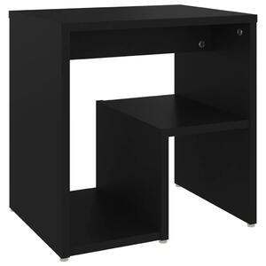 Noční stolek černý 40 x 30 x 40 cm dřevotříska