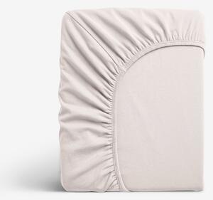 Goldea jersey elastické prostěradlo - přírodní 90 x 200 cm