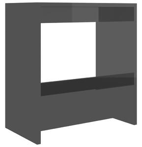 Odkládací stolek černý s vysokým leskem 50x26x50 cm dřevotříska