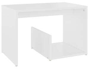 Odkládací stolek bílý 59 x 36 x 38 cm dřevotříska