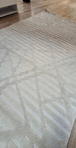 HU Moderní béžový koberec TWIST BEIGE 20294A Rozměr: 60x100 cm