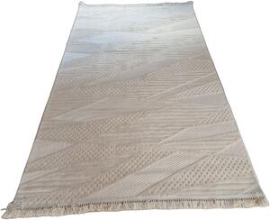 HU Moderní béžový koberec TWIST BEIGE 30629A Rozměr: 60x100 cm