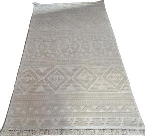 HU Moderní béžový koberec TWIST BEIGE 23929A Rozměr: 60x100 cm