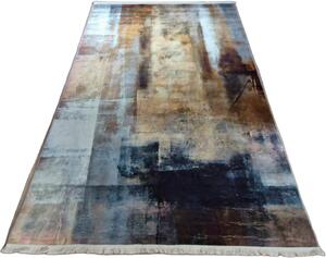 HU Šedo-hnědo-modrý moderní koberec VELVET WL087 Rozměr: 50x80 cm