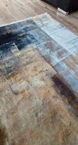 HU Šedo-hnědo-modrý moderní koberec VELVET WL087 Rozměr: 50x80 cm