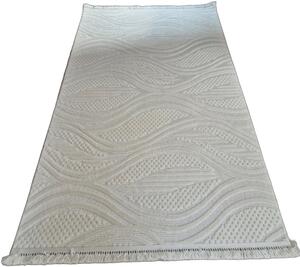 HU Krémově béžový moderní koberec TWIST CREAM 31204A Rozměr: 60x100 cm