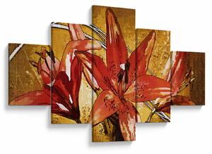Obraz květů lilií (125x70 cm)